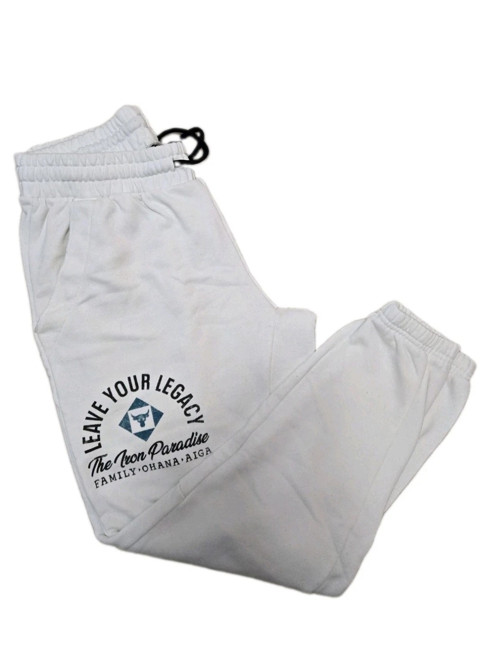 Under Armour White 'Leave Your Legacy' Graphic Joggers